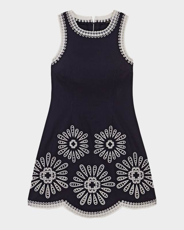 Ruba Floral Crochet Mini Dress